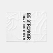 Gym Fitness Motivational Be Stronger Than Your Exc Fleecedecke (Vorderseite (Horizontal))