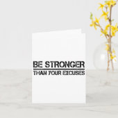 Gym Fitness Motivational Be Stronger Than Your Exc Karte (Gelbe Blume)