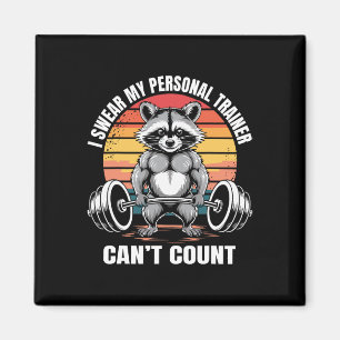 Gym Fitness Sprüche Ich schwöre mein Personal Trai Magnet