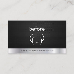 Gym-Fitness vor und nach dem Personal Trainer Visitenkarte