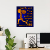 Gym Fitness Weightlifter Motivierend Walt Whitman Poster (Heimbüro)