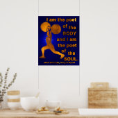 Gym Fitness Weightlifter Motivierend Walt Whitman Poster (Küche)