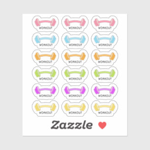 Gym Fitness Workout Barbells Übung Bujo Planer Aufkleber