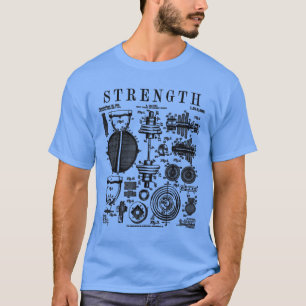 Gym Fitness Workout Dumbell Kettlebell Vintag Pa T-Shirt