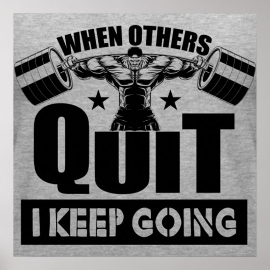 GYM Fitness Workout Motivation Quote Poster (Vorne)