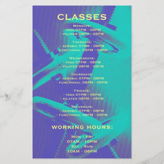 Gym Flyer Werbeaktion (Hinten)