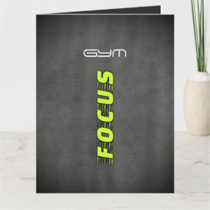 GYM FOCUS Moderner Fitness-Geburtstag Karte