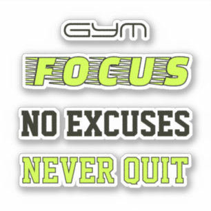 GYM FOCUS Motivationsaufkleber Aufkleber