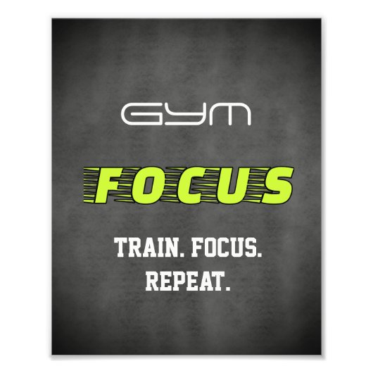 Gym Fokus Motivation Fotodruck (Vorne)