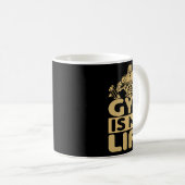 Gym Fuels Me Bodybuilding Motivation Intense Drive Kaffeetasse (VorderseiteRechts)