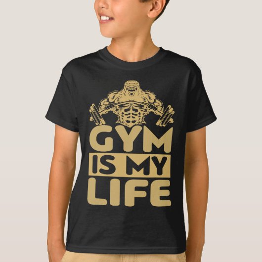 Gym Fuels Me Bodybuilding Motivation Intense Drive T-Shirt (Vorderseite)