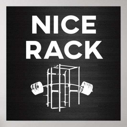 Gym Funny Motivation - Schönes Rack, Squat Rack Poster (Vorne)