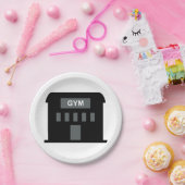 Gym-Gebäude Pappteller (Party)