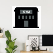 Gym-Gebäude Poster (Heimbüro)