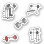 Gym-Gewichtsabnahme Aufkleber (Vorderseite)