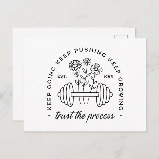 Gym Girl ästhetische motivierend Zitate Postkarte (Vorne/Hinten)