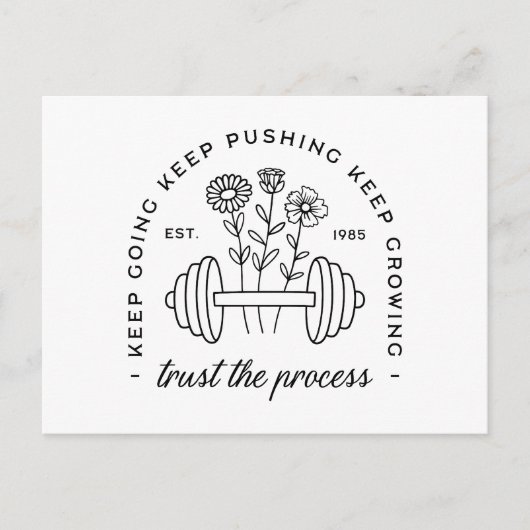 Gym Girl ästhetische motivierend Zitate Postkarte (Vorderseite)