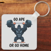 Gym Gorilla Schlüsselanhänger (Rückseite)
