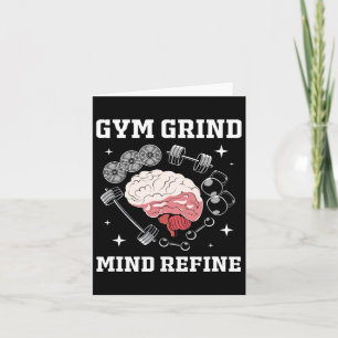 Gym Grind Mind Raffinierte Bodybuilding Funny Gym  Karte