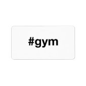 GYM Hashtag Adressaufkleber (Vorne)