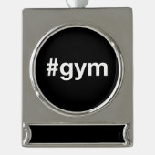 GYM Hashtag Banner-Ornament Silber (Vorderseite)