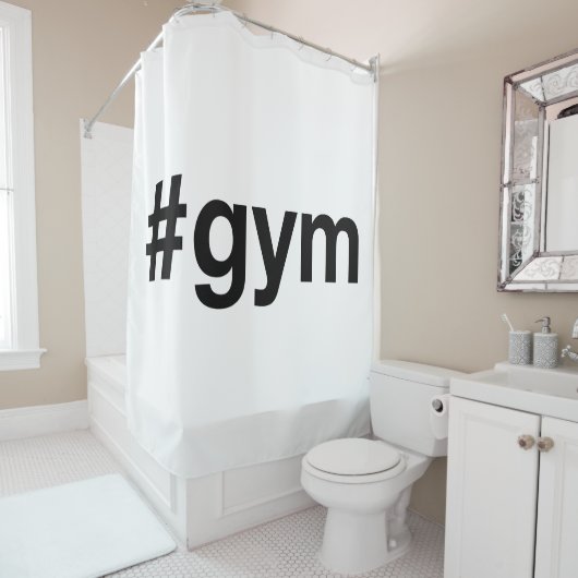 GYM Hashtag Duschvorhang (Beispiel)