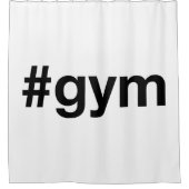 GYM Hashtag Duschvorhang (Vorderseite)