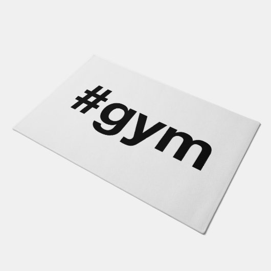 GYM Hashtag Fußmatte (Schrägansicht)