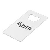 GYM Hashtag Geldbeutel Flaschenöffner (Vorderseite Schrägansicht)