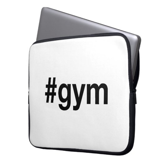 GYM Hashtag Laptopschutzhülle (Vorderseite Links)