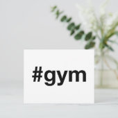 GYM Hashtag Postkarte (Stehend Vorderseite)
