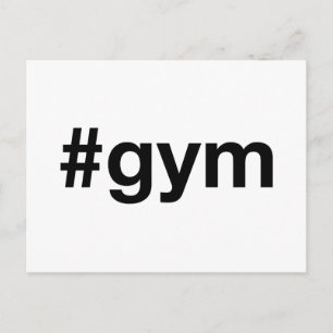 GYM Hashtag Postkarte