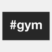 GYM Hashtag Rechteckiger Aufkleber (Vorderseite)
