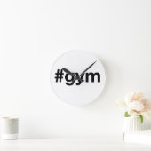 GYM Hashtag Runde Wanduhr (Zuhause)