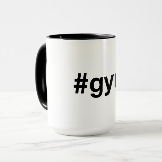 GYM Hashtag Tasse (Vorderseite Links)