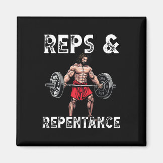 Gym Instructor Christlich Glaufs Bodybuilding Jesu Magnet
