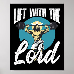 Gym Instructor Christlich Glaufs Bodybuilding Jesu Poster