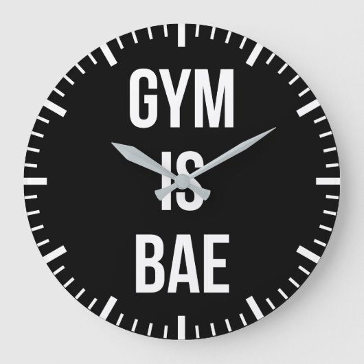 Gym is Bae - Funny Workout Inspiration Große Wanduhr (Vorderseite)