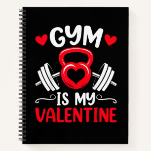 Gym ist mein Valentinsherz Fitness-Workout Valenti Notizblock