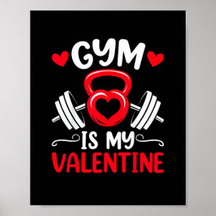 Gym ist mein Valentinsherz Fitness-Workout Valenti Poster