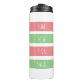 Gym jetzt Pizza später Personalisiert Thermosbecher (Vorderseite)