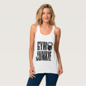 Gym Junkie - Funny Tank Top (Vorderseite Vollansicht)