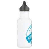 GYM JUNKIE ICH TRAIN DAHER. Hellblau Trinkflasche (Links)