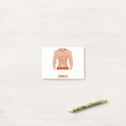 Gym Junkie Post-it Klebezettel (Auf Schreibtisch)