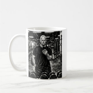 Gym-Kaffeetasse – Harte Arbeit - Graue Willenskraf Kaffeetasse