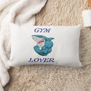 Gym Liebhaber Hai – Lustiges Fitness-Hai-Design Lendenkissen