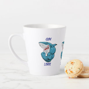 Gym Liebhaber Hai – Lustiges Fitness-Hai-Design Milchtasse