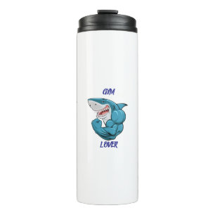 Gym Liebhaber Hai – Lustiges Fitness-Hai-Design Thermosbecher