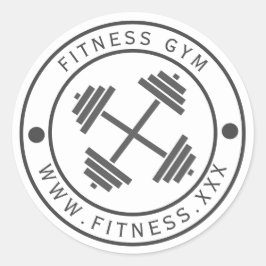 Gym Logo Typografie Aufkleber