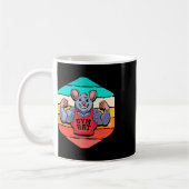 Gym Lover Bodybuilding Retro Geometric Gym Rat Kaffeetasse (Links)